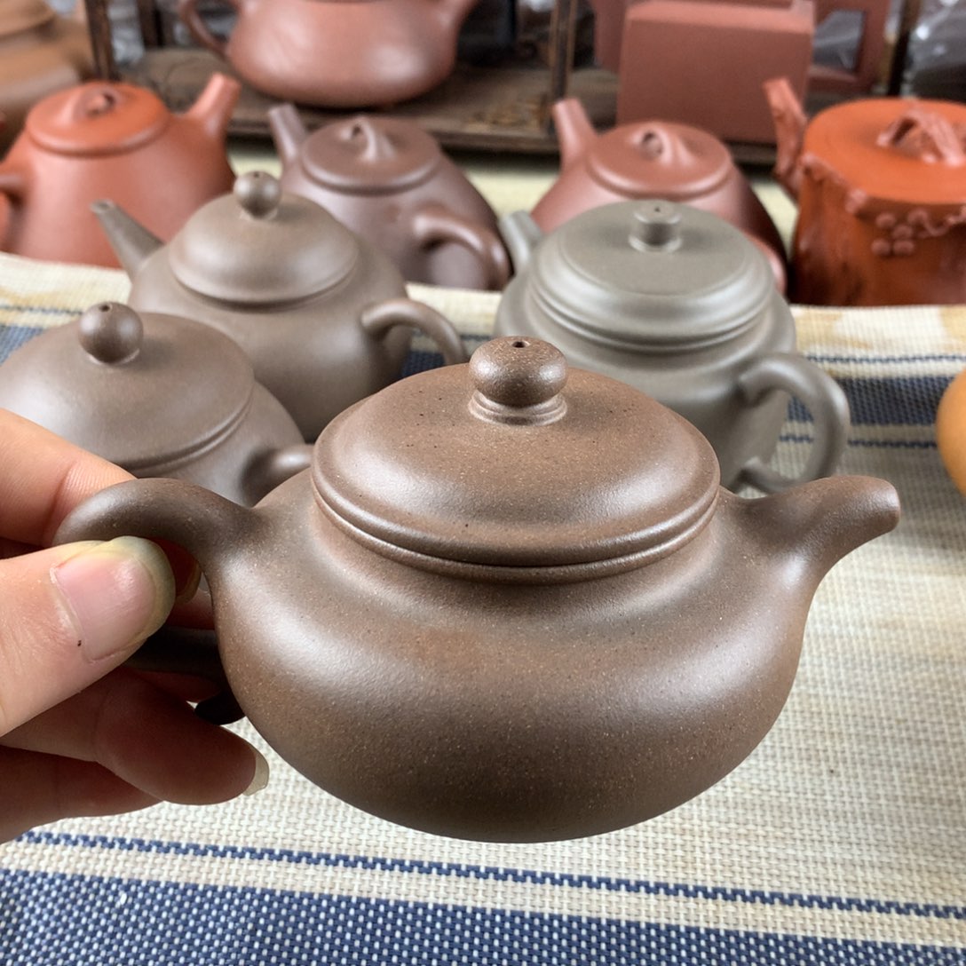 紫砂茶壶黄龙山青灰紫泥