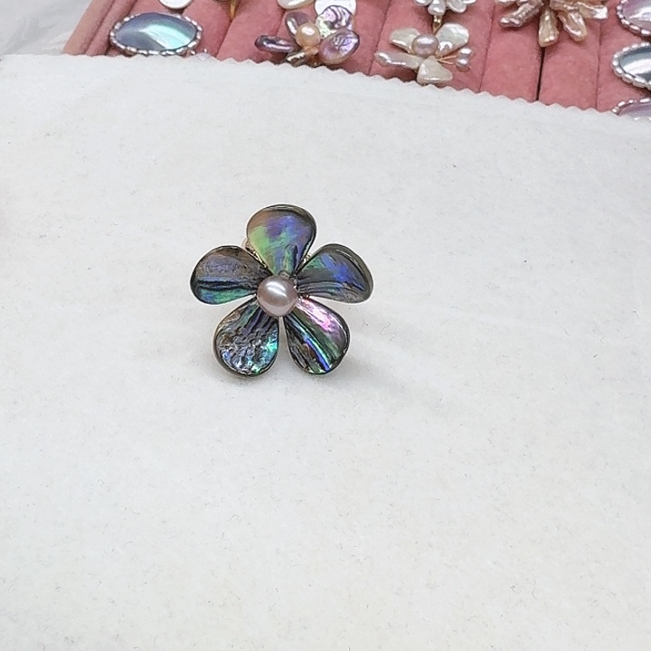 淡水珍珠发饰银S925镶嵌