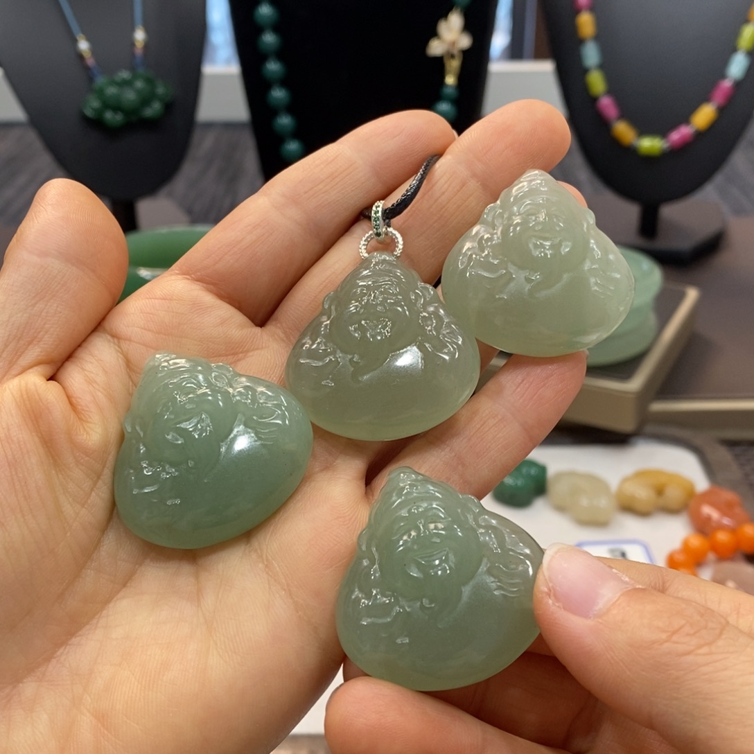 石英岩玉银S925镶嵌颈饰