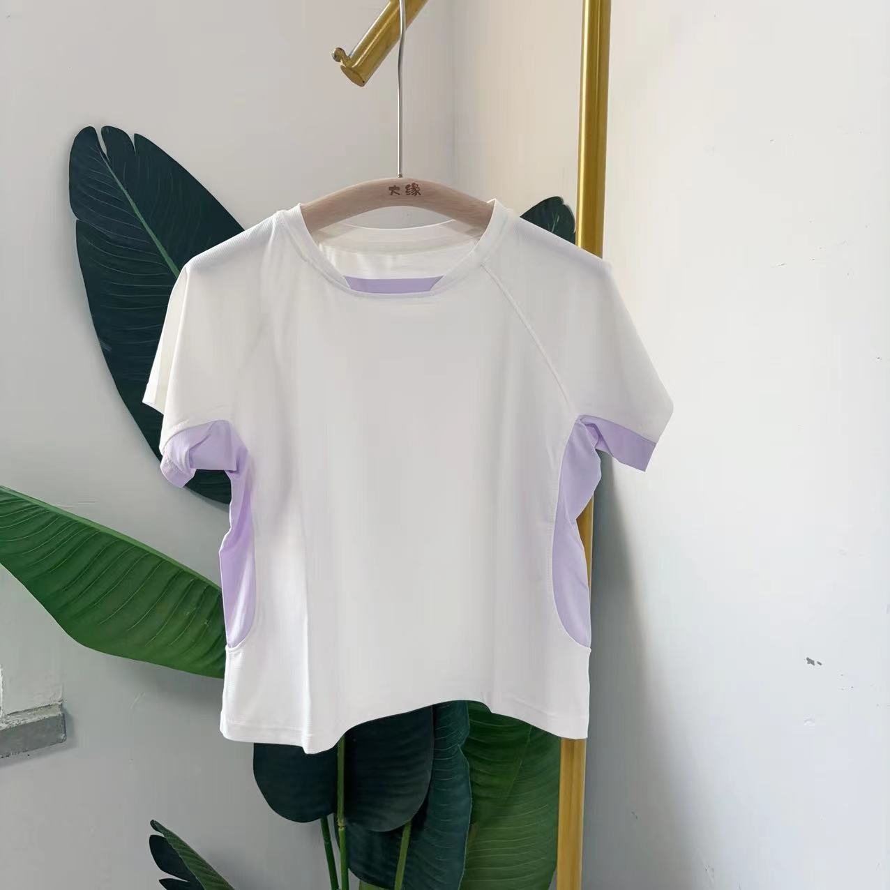 大庆仓云朵白 拼接短袖 货号US2406（库A7-3）赛4