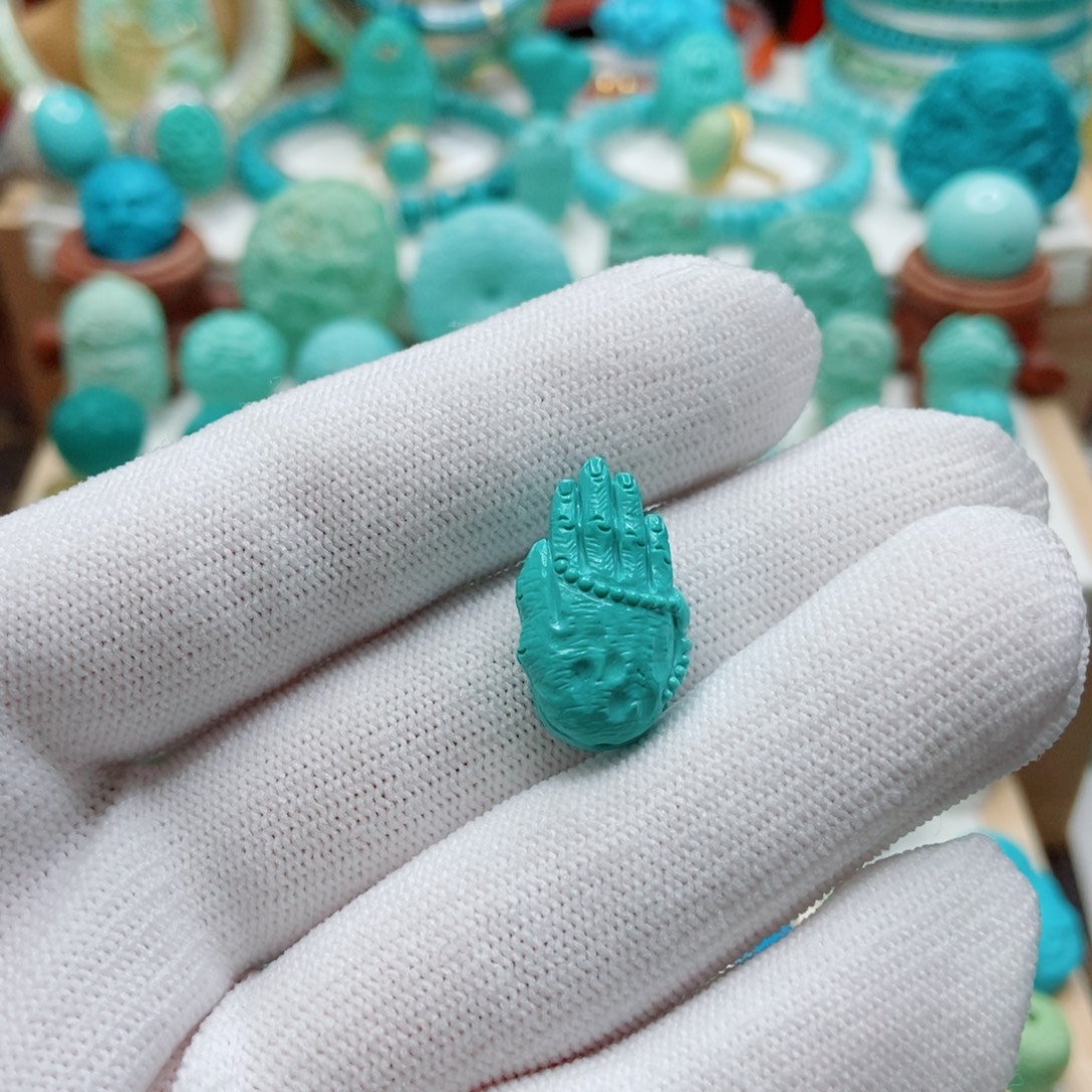 绿松石未镶嵌佛手