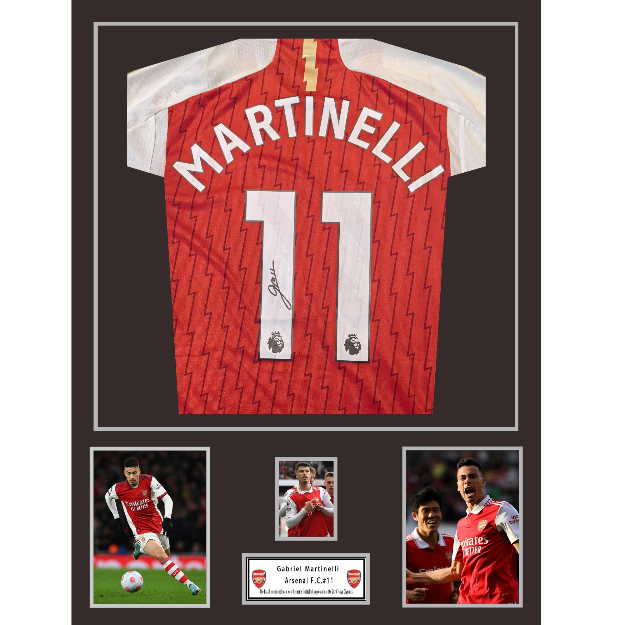 【TIPTOP亲签】马丁内利 阿森纳队 11号 23-24赛季球衣 证书ALL