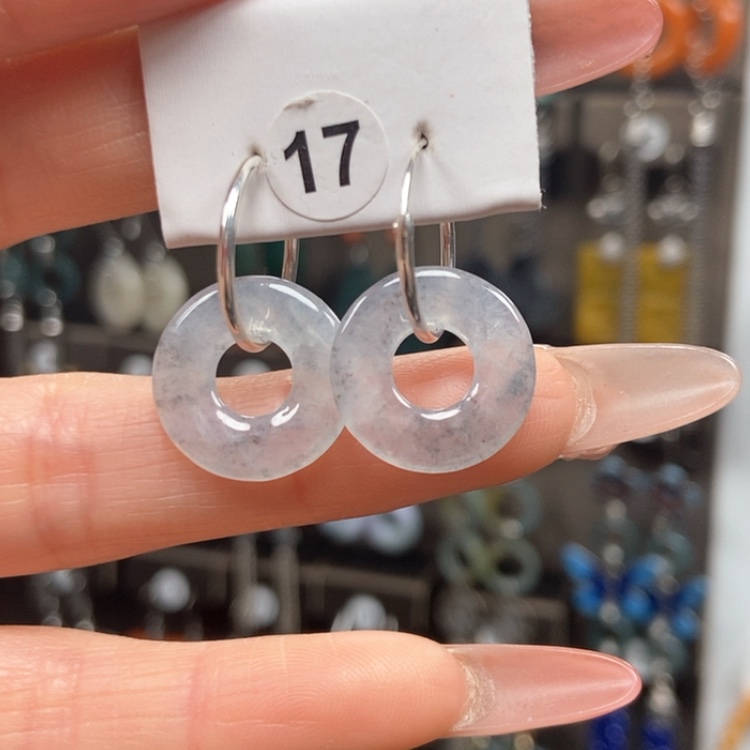 【闪购商品】翡翠耳饰银S925镶嵌耳饰