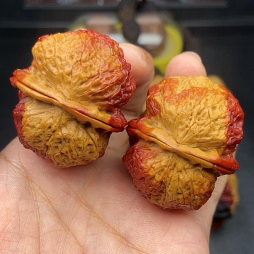 【闪购商品】文玩核桃把件41尺七彩饕餮金蟾56克