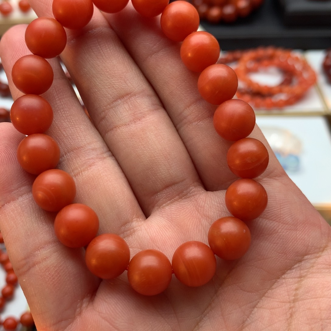 南红玛瑙手链未镶嵌