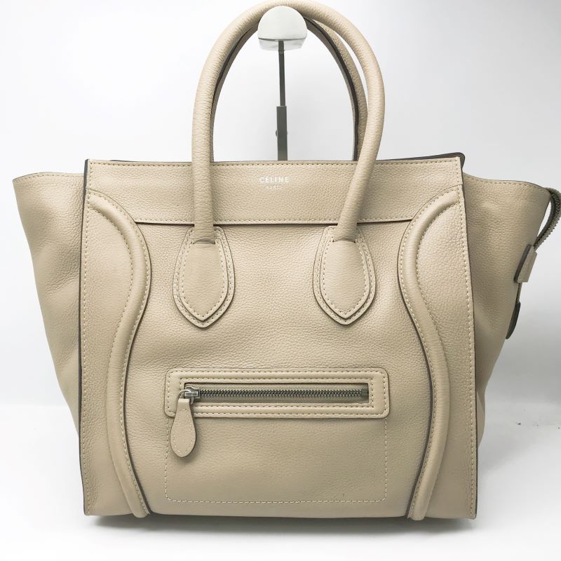 95新 Celine/思琳 洋诚二手 赛琳灰色笑脸手提包