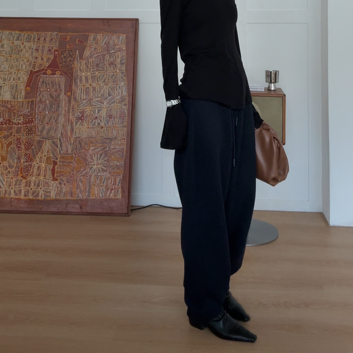 山阶【知行合一】羊毛混纺针织小脚长裤 有调性的立裁休闲裤秋冬春