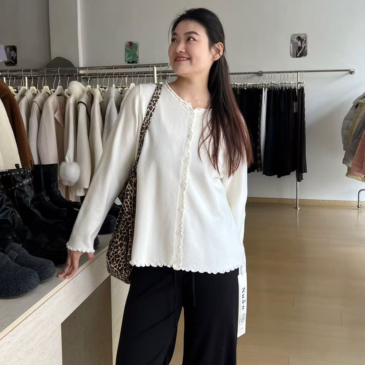 抽绳休闲裤 加绒冬季显瘦宽松