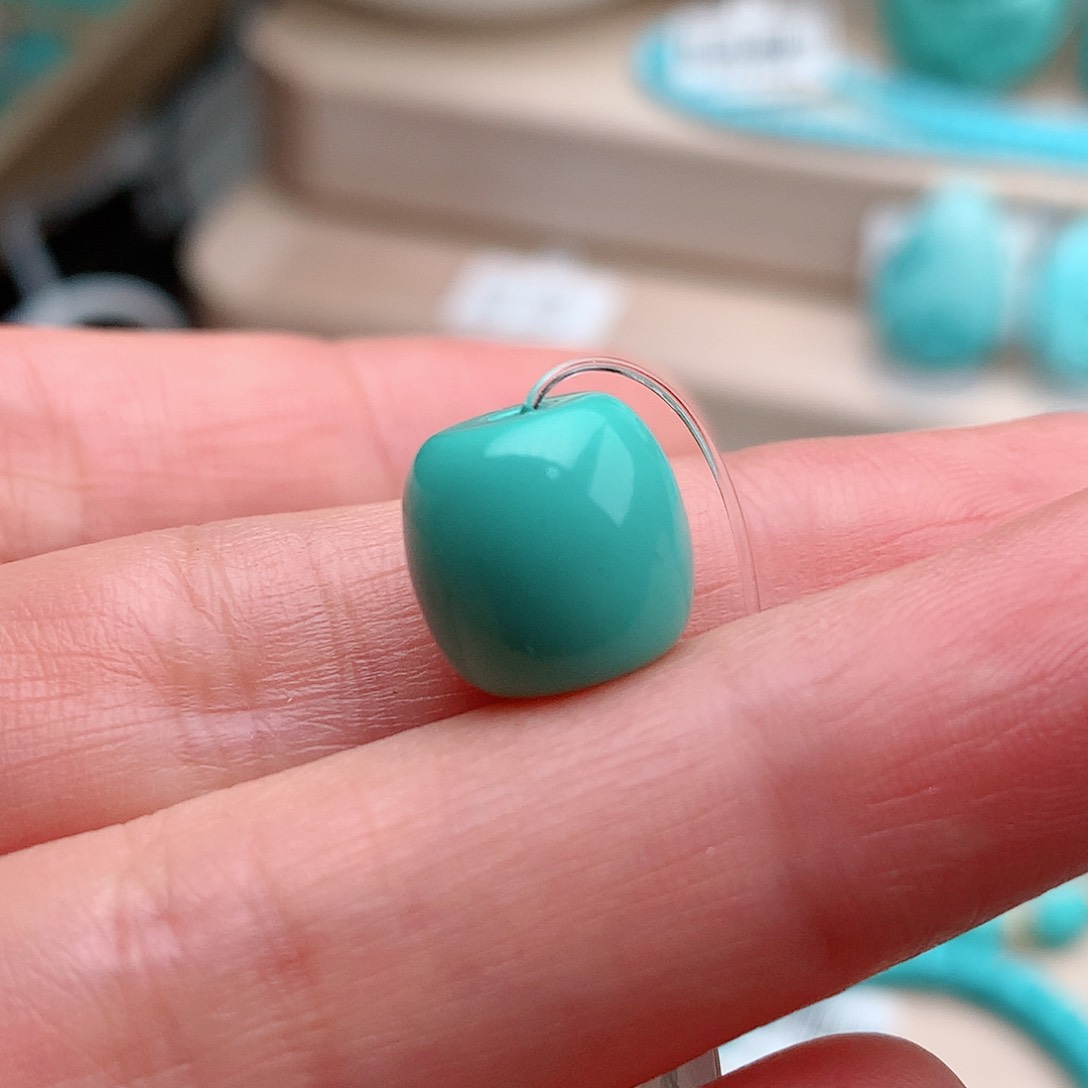 绿松石珠宝奇石未镶嵌11mm