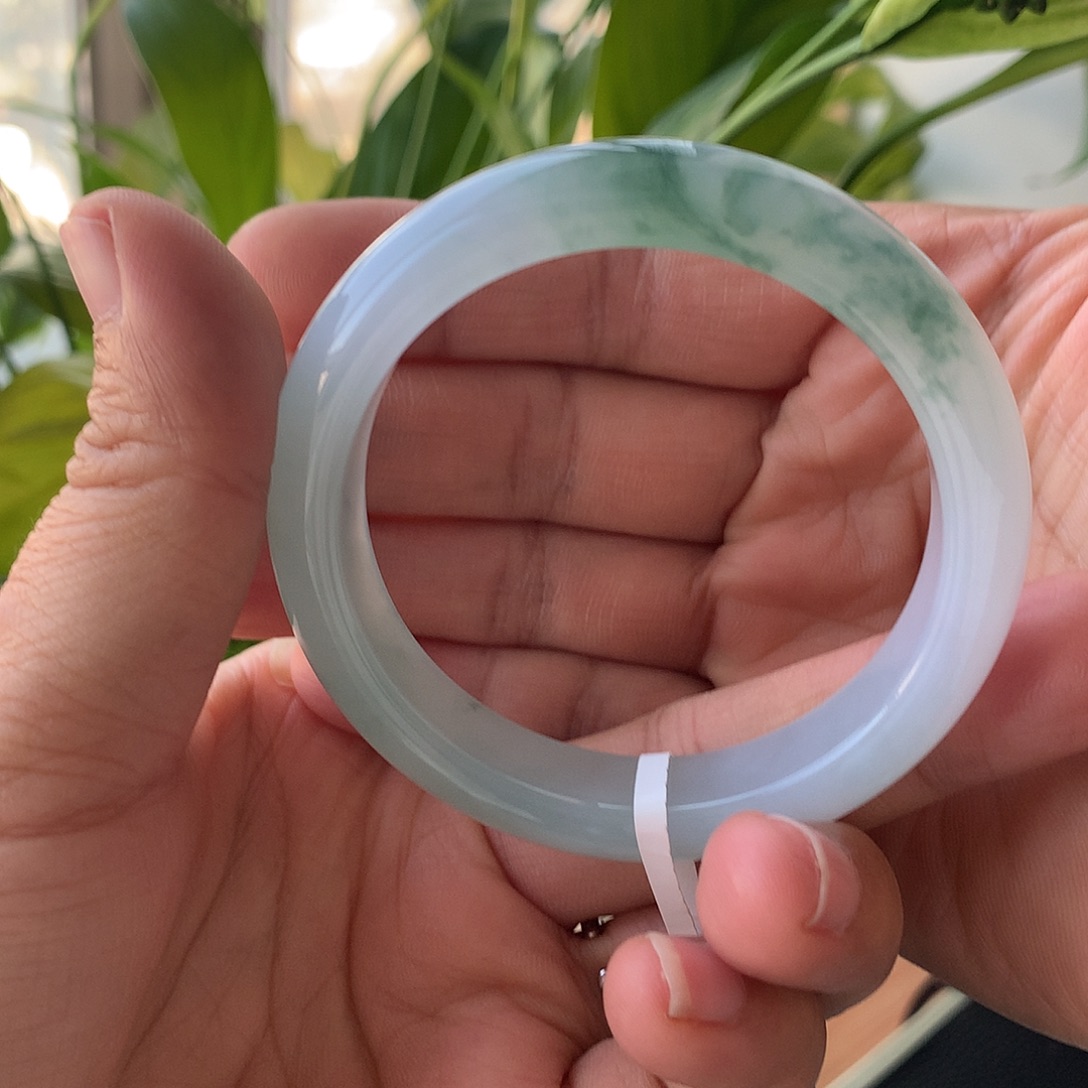 开***灯翡翠未镶嵌手镯2号