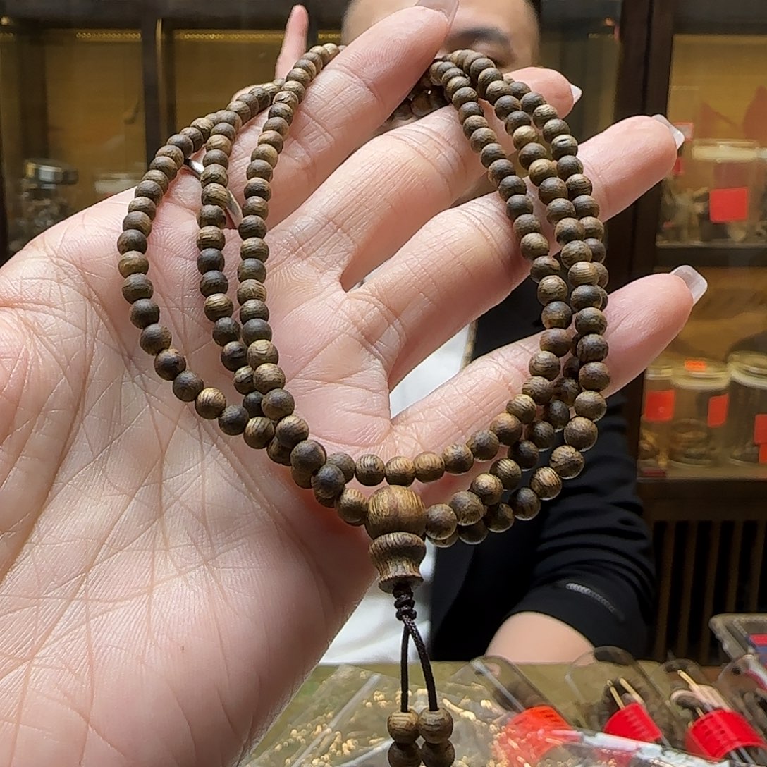 手串沉香27棋楠4mm188多圈圆珠 6.6g+多样性发一串