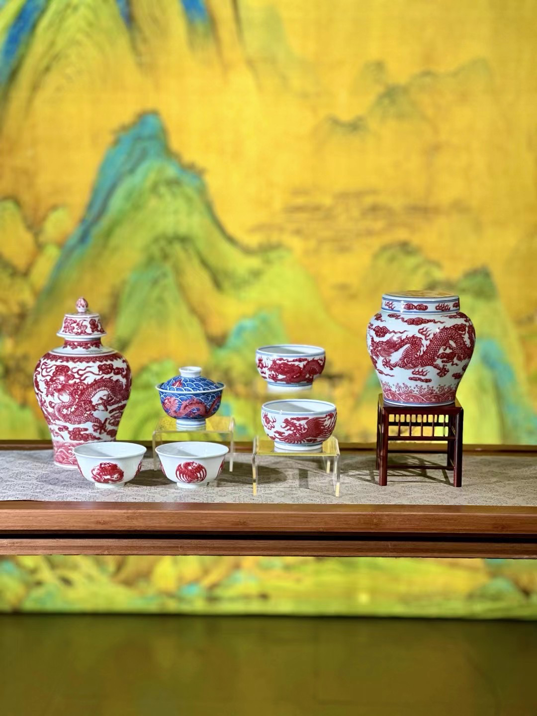 【九鸣·古窑】古法青花釉里红  御器  茶器套组  景德镇高端茶具