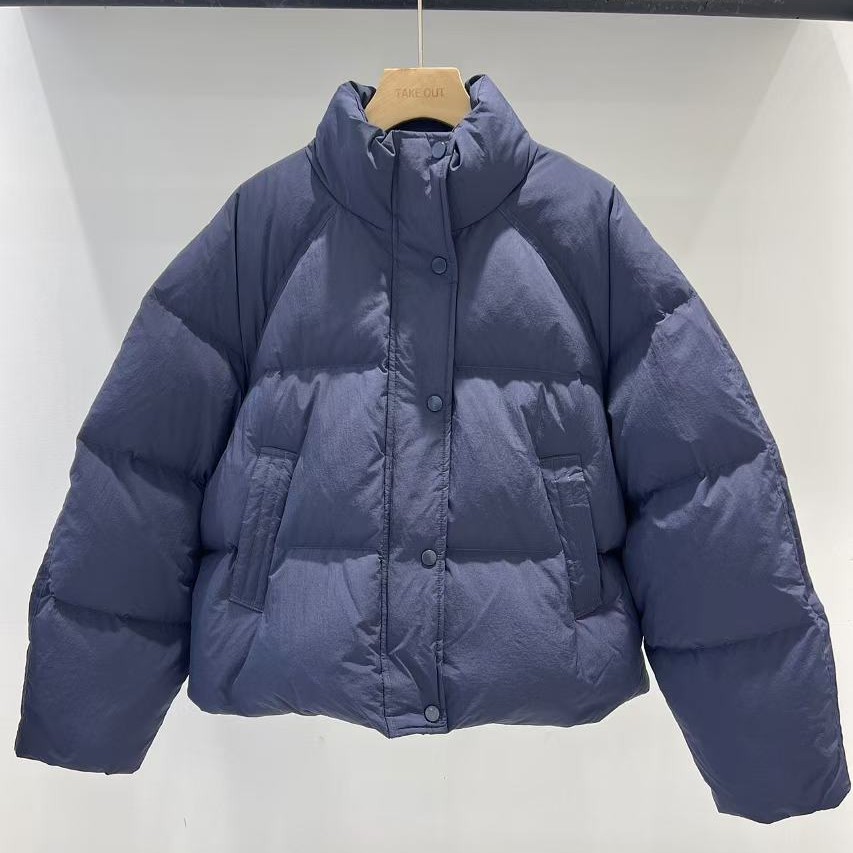 欧巴家韩版立领短款加厚保暖白鸭绒羽绒服0818