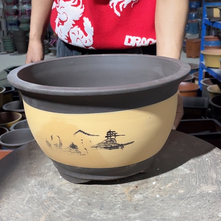 紫砂T003花盆花盆