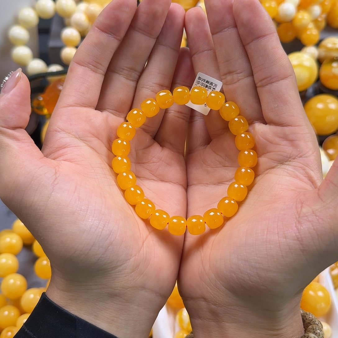 琥珀珠宝奇石未镶嵌同料老型10mm