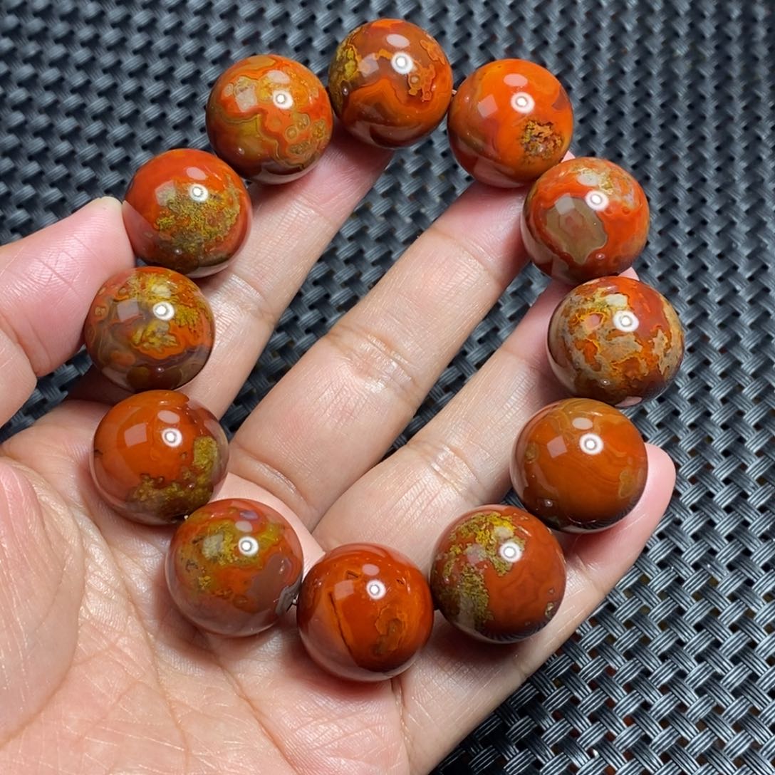 玛瑙/玉髓战国红未镶嵌亮****3