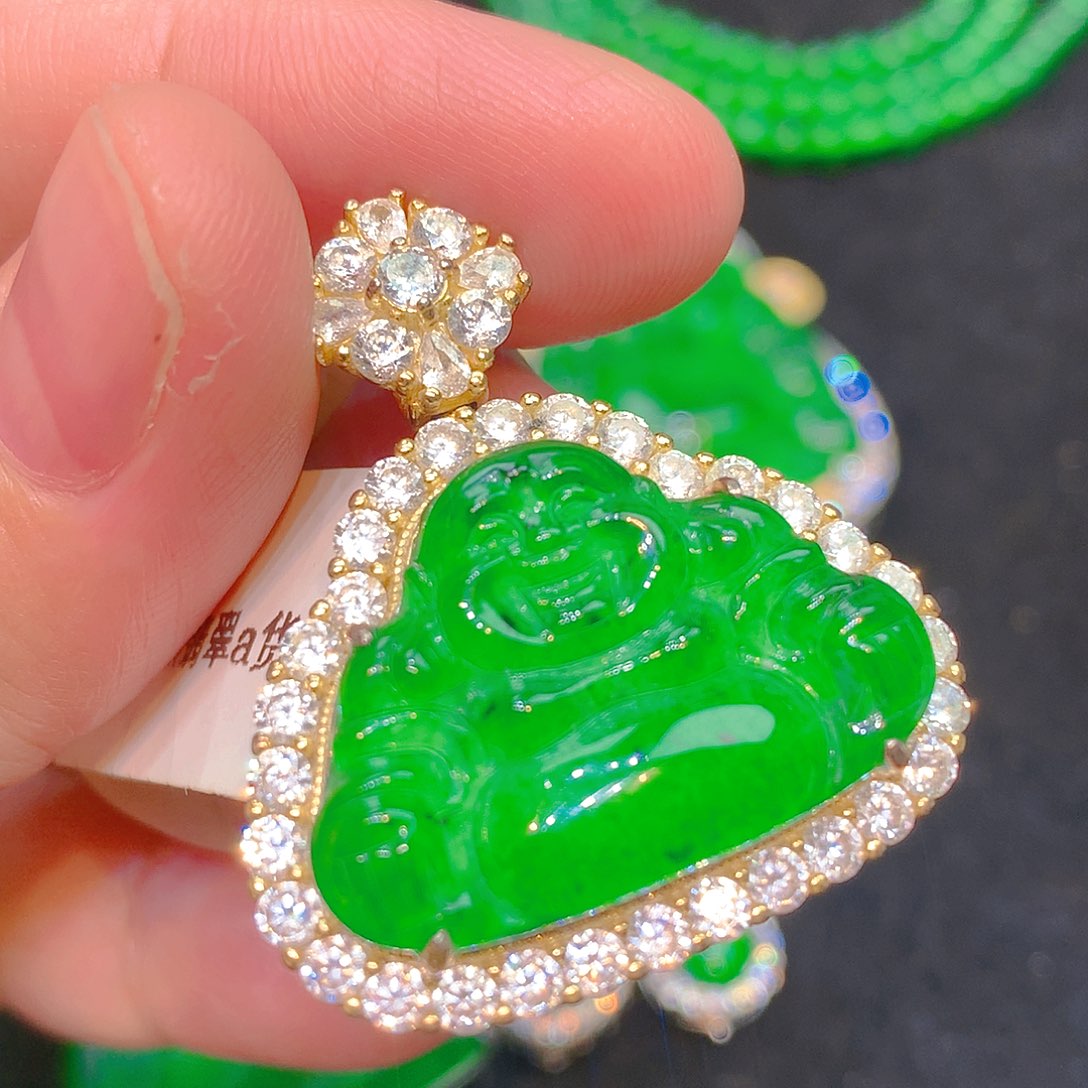 吊坠(不含链)银S925镶嵌翡翠翡翠