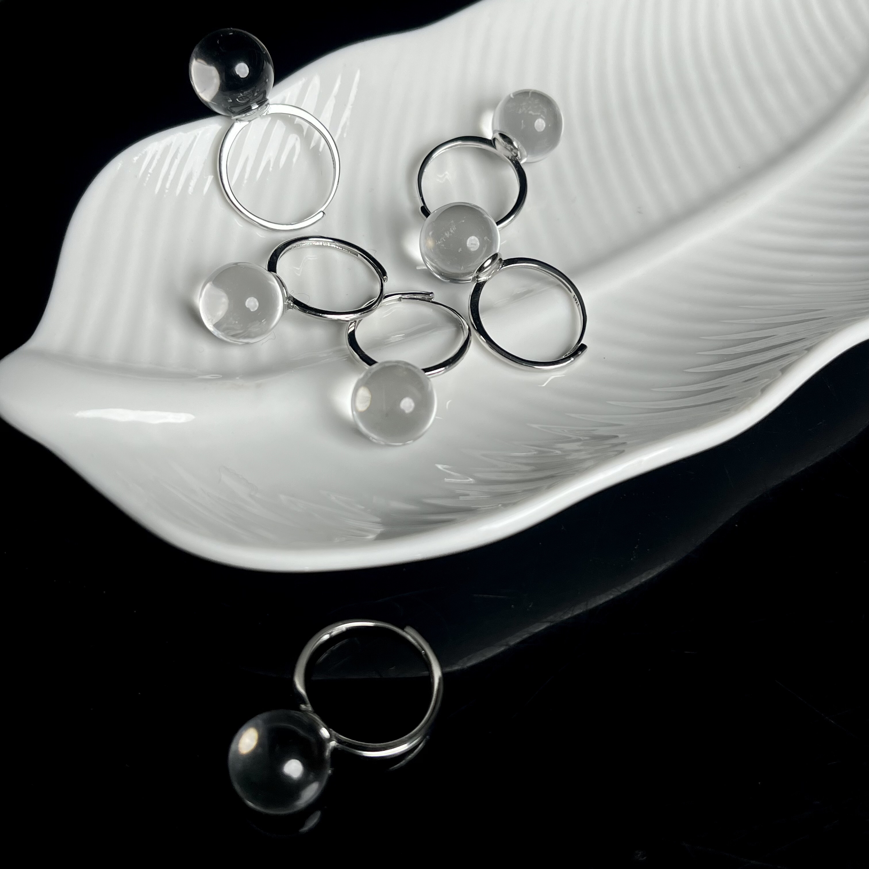 双A净体白水晶泡泡珠13mm+戒指JZ61多样性发其一