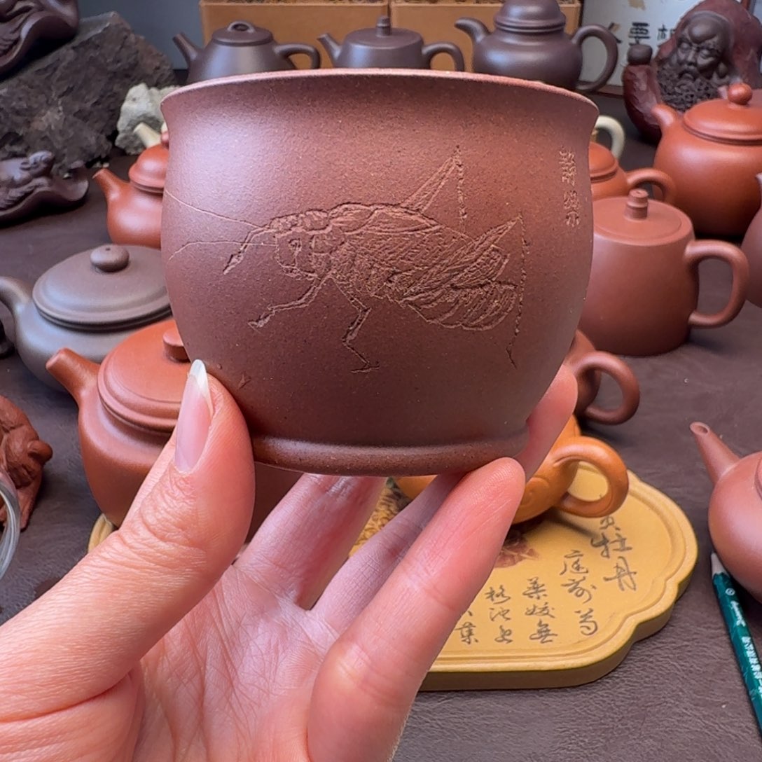 龙***玩茶壶紫砂特练紫泥  主人杯140
