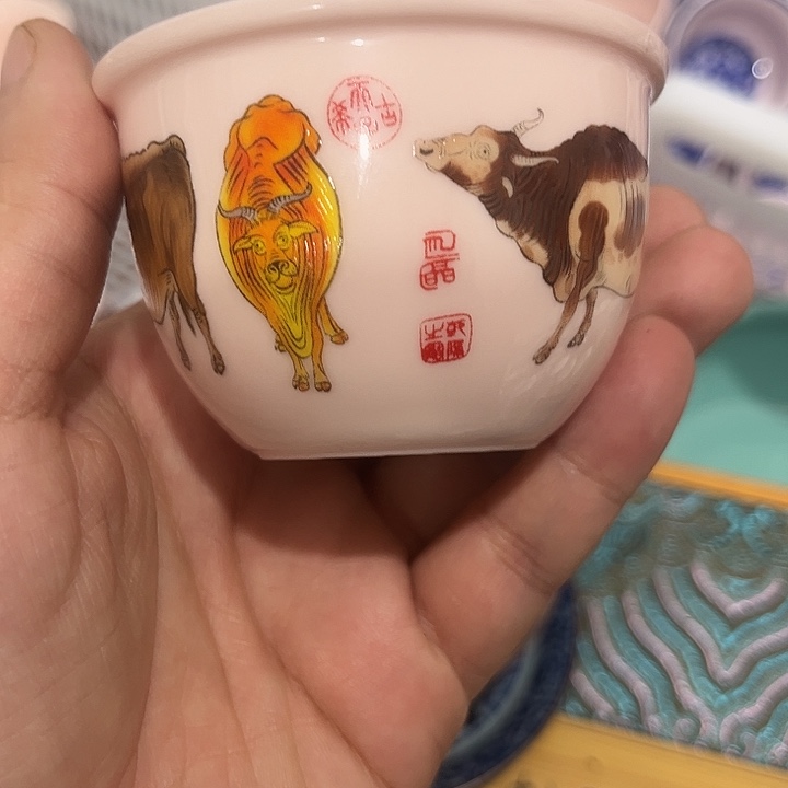 陶摆件景德镇陶瓷主人杯13444