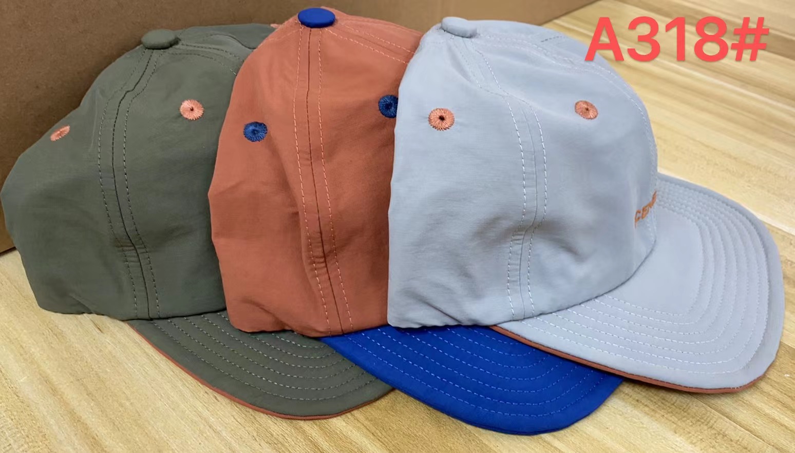 A318#撞色软檐鸭舌帽