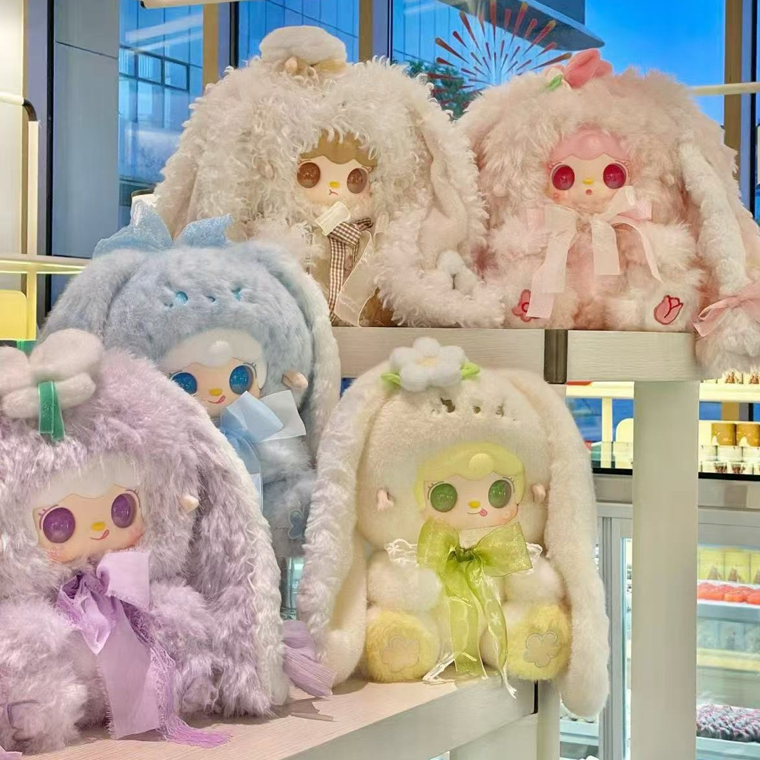 甜莓莓潮玩•正版yooki氧氧400%兔兔的花絮毛绒盲盒