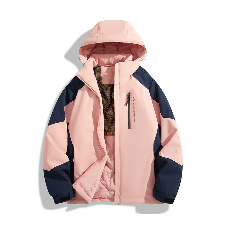 冬款上新男女款一体式情侣宽松防寒加厚户外运动保暖连帽棉服