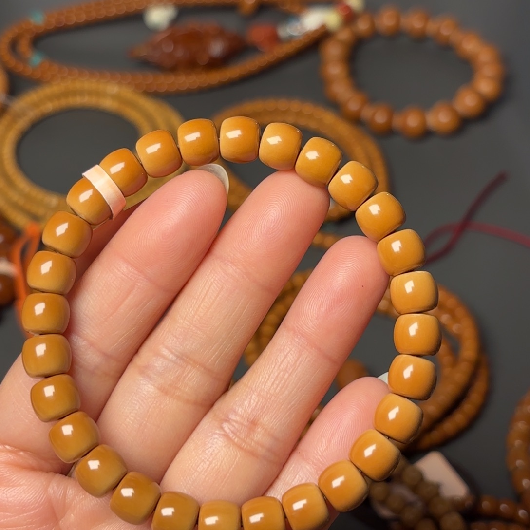 橄榄核手串橄榄核尖直切单圈