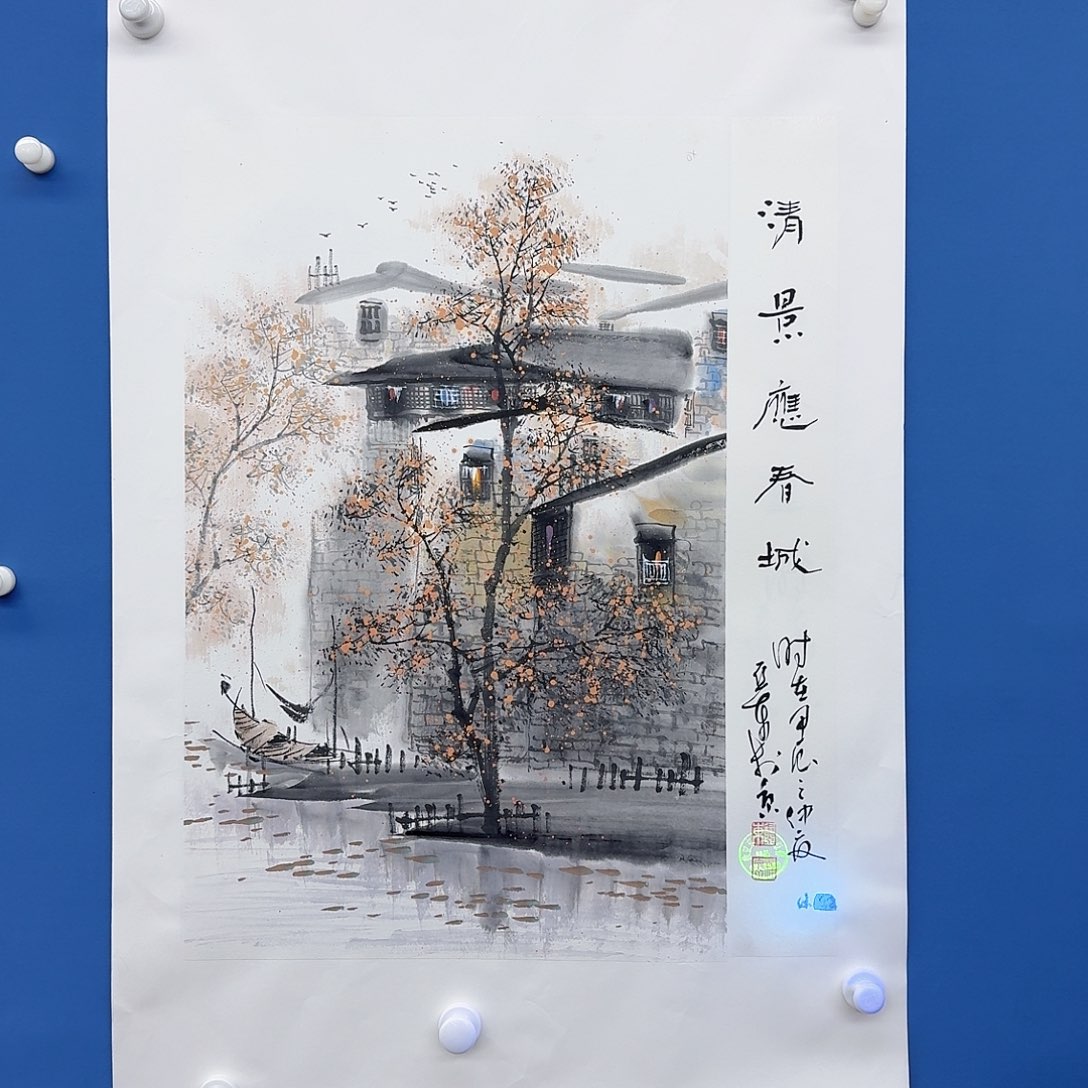 国画多次参加国内外大型