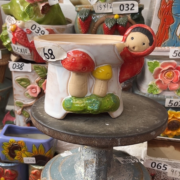 粗陶材质多肉花盆