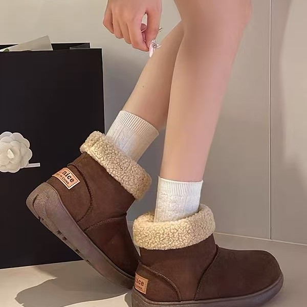 冬季保暖雪地靴加绒