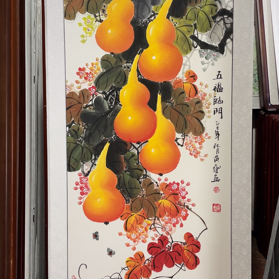 国画带框尺寸63*123厘米