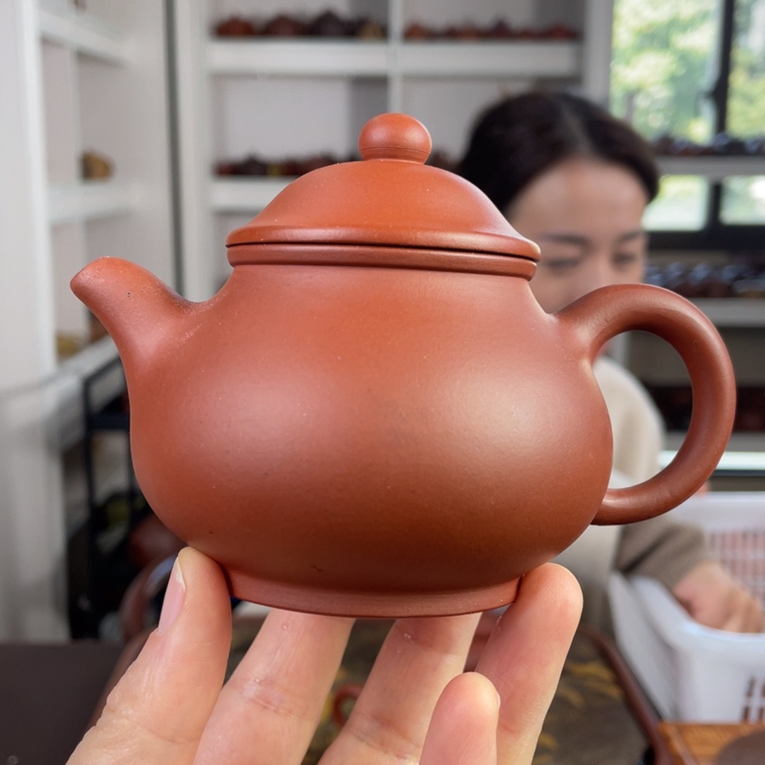 紫砂茶壶红清水潘壶190cc