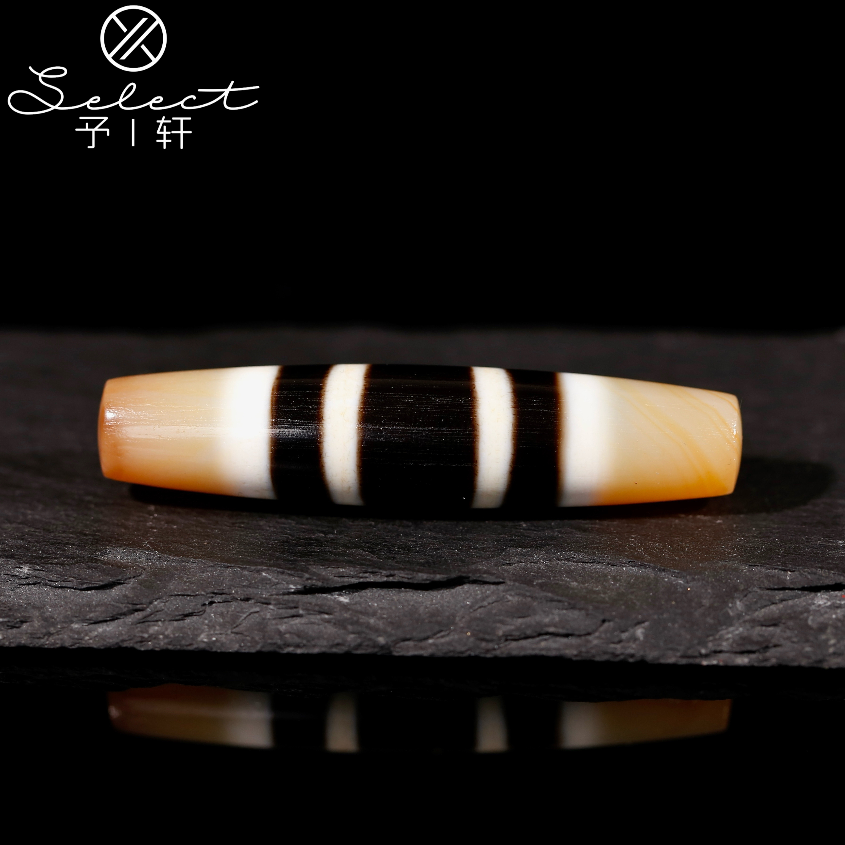 予轩出品；精品聚缘线博古七线手工措丝台珠56.5*12.6mm天珠吊坠