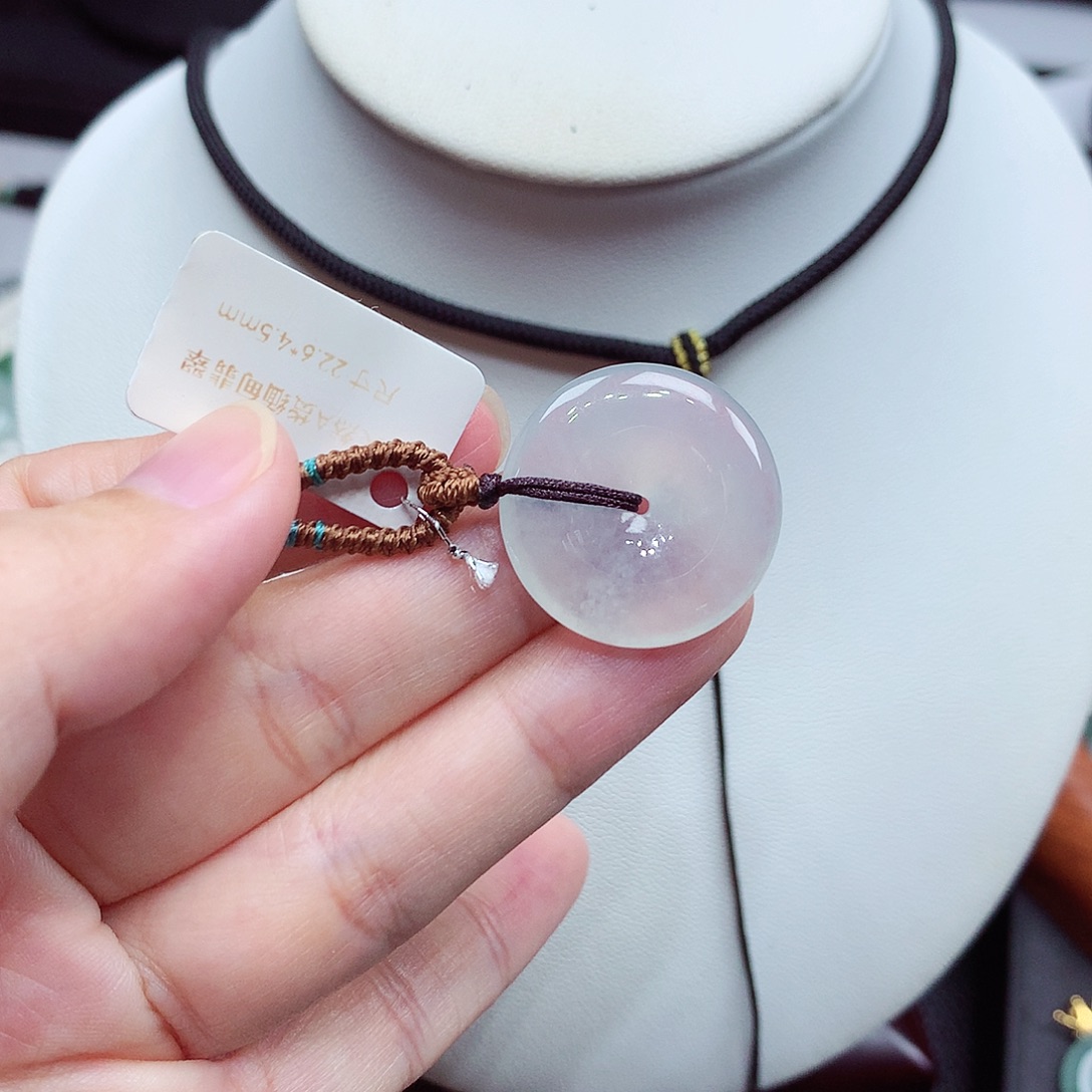 翡翠未镶嵌颈饰编号10，22.6/4.5