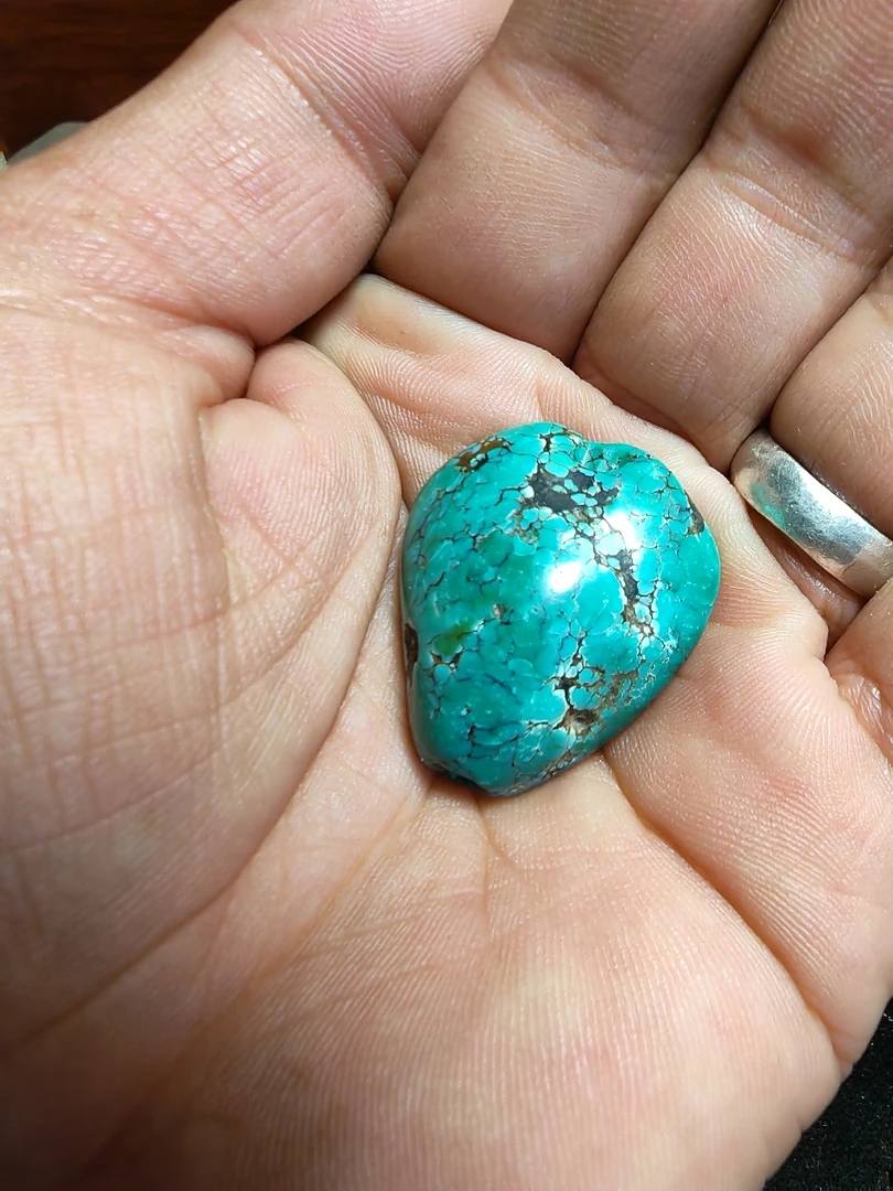 藏系原矿老绿松石