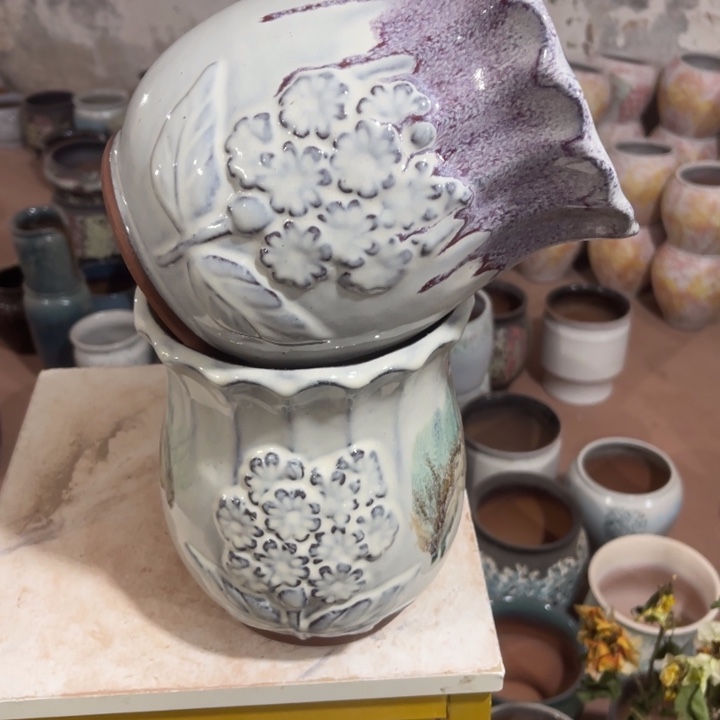 花盆紫砂口径16高度20两只正品
