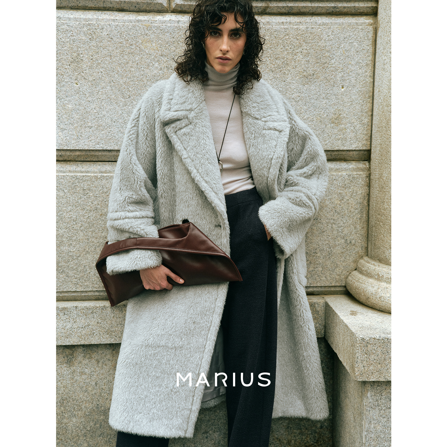 MARIUS“建造家”进口GUASTI毛大廓形泰迪长短款大衣