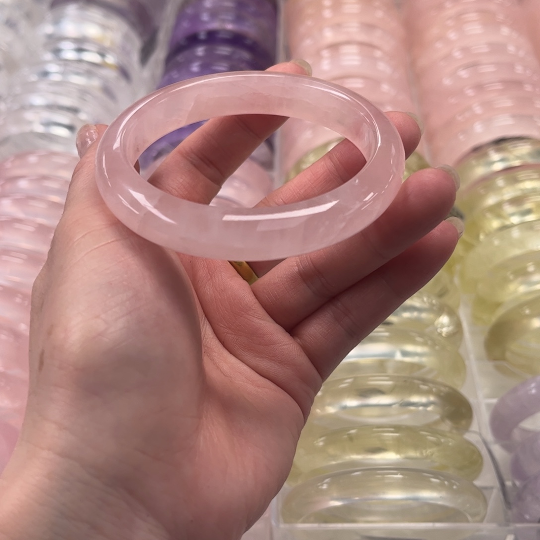 未镶嵌水晶手镯马粉59（有包容）不退不换