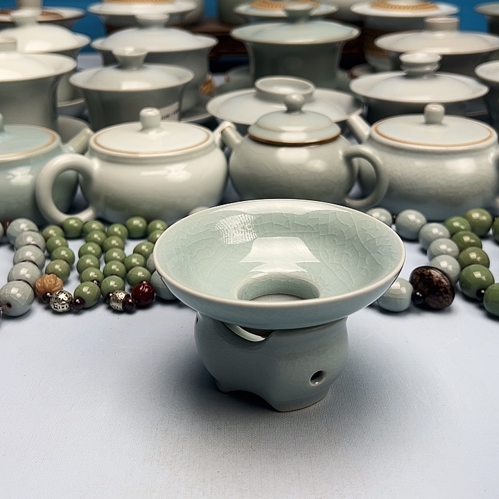 杯仿古天青微蓝釉原矿原釉原产地