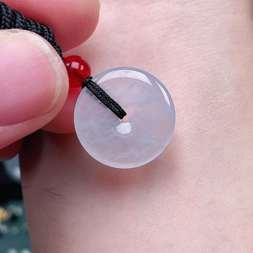 抽***池翡翠未镶嵌颈饰平安扣