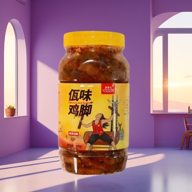 【顺丰空运】全国90%地区48小时送达!正品西盟山黄罐佤味鸡脚大杂烩