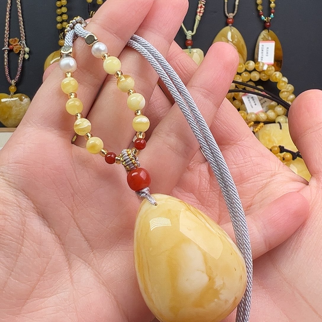 蜜蜡颈饰未镶嵌蜜蜡