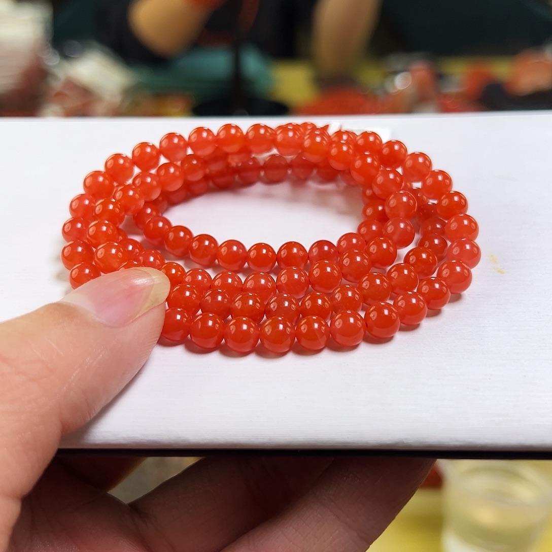 南红玛瑙未镶嵌多样性发一6m多圈保山南红滴水洞