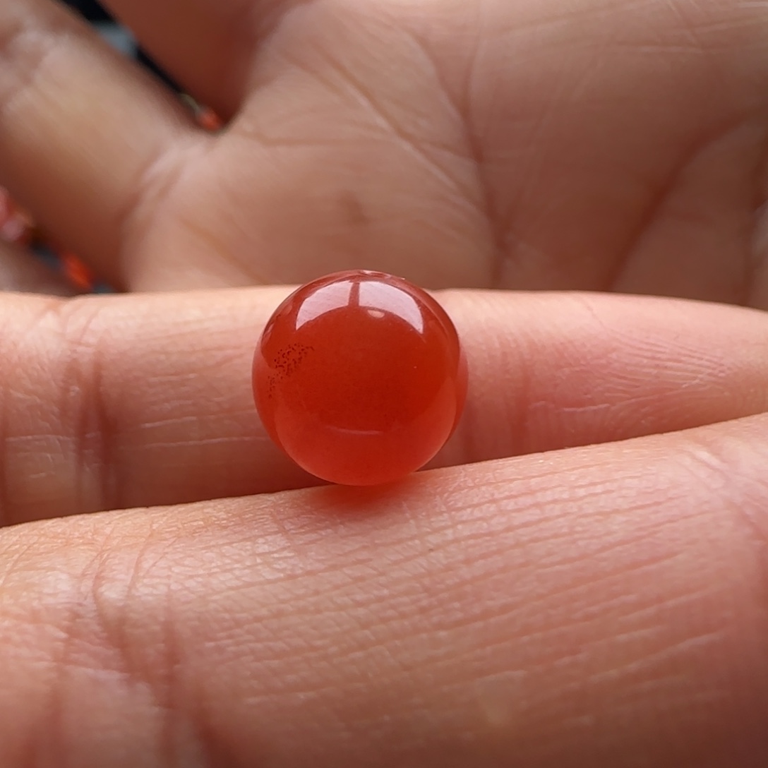 南红玛瑙未镶嵌圆珠9孔马牙