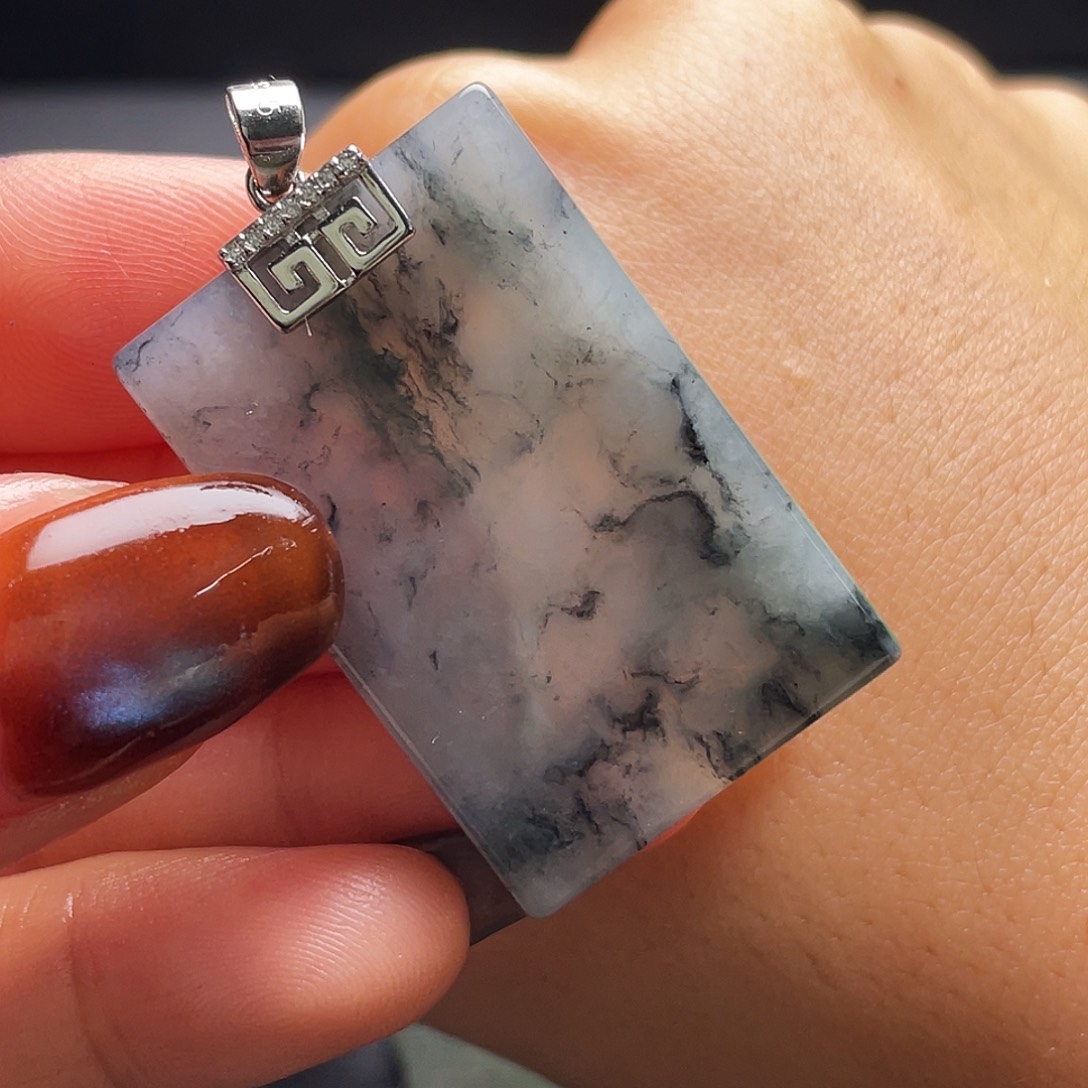 银S925镶嵌定制翡翠大*子镶嵌费