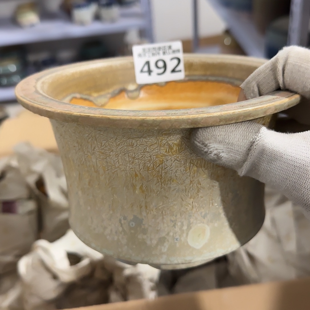 瓷片景德镇手工花盆