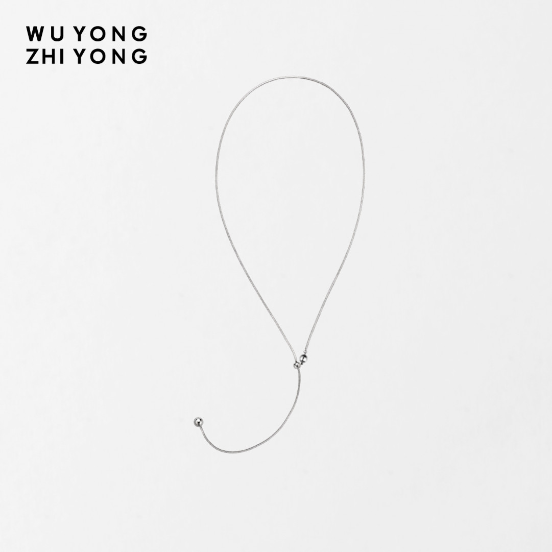 钛钢项链 原创设计项链轻奢高级感小众蛇骨链长链时尚配饰