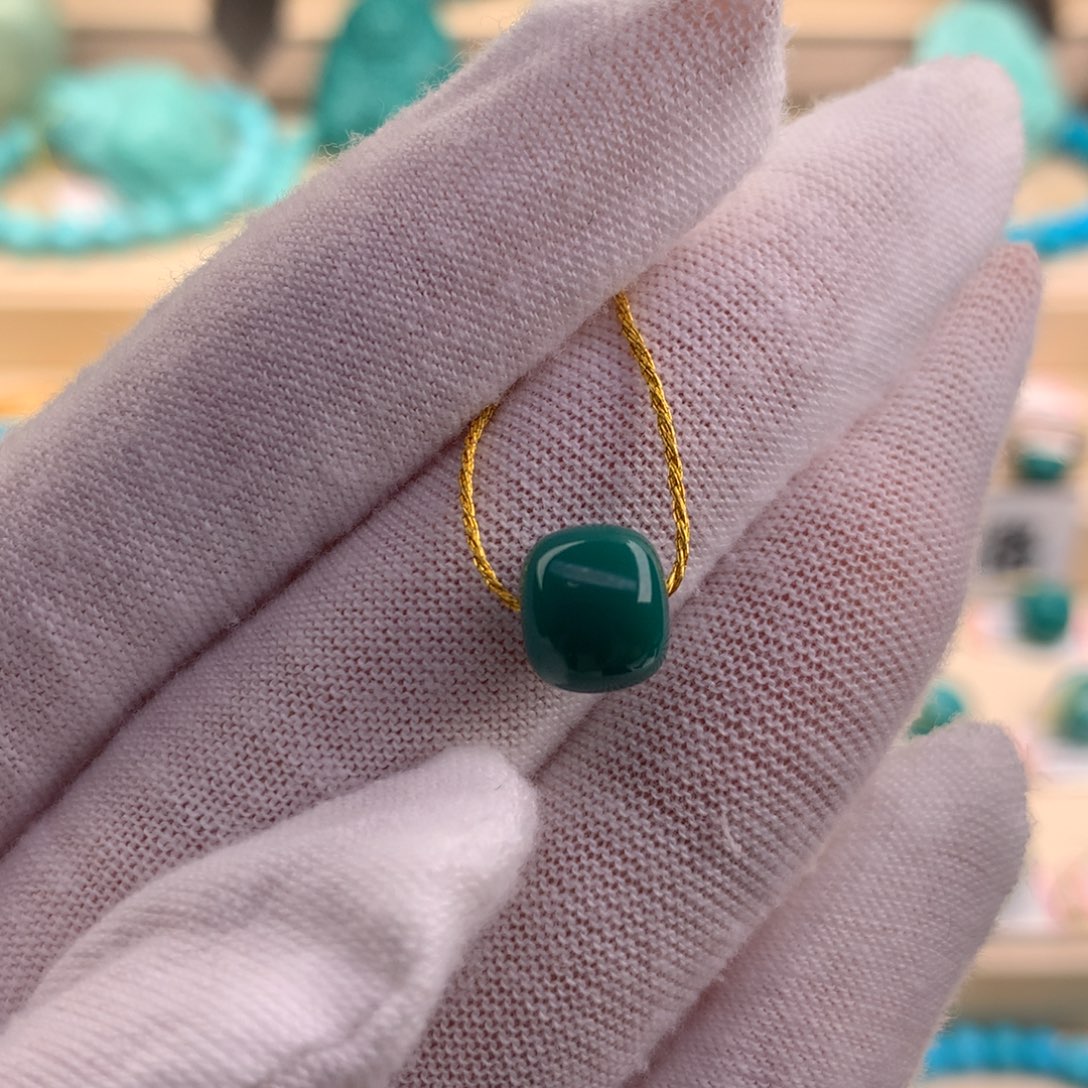 绿松石珠宝奇石未镶嵌8.5×7.5