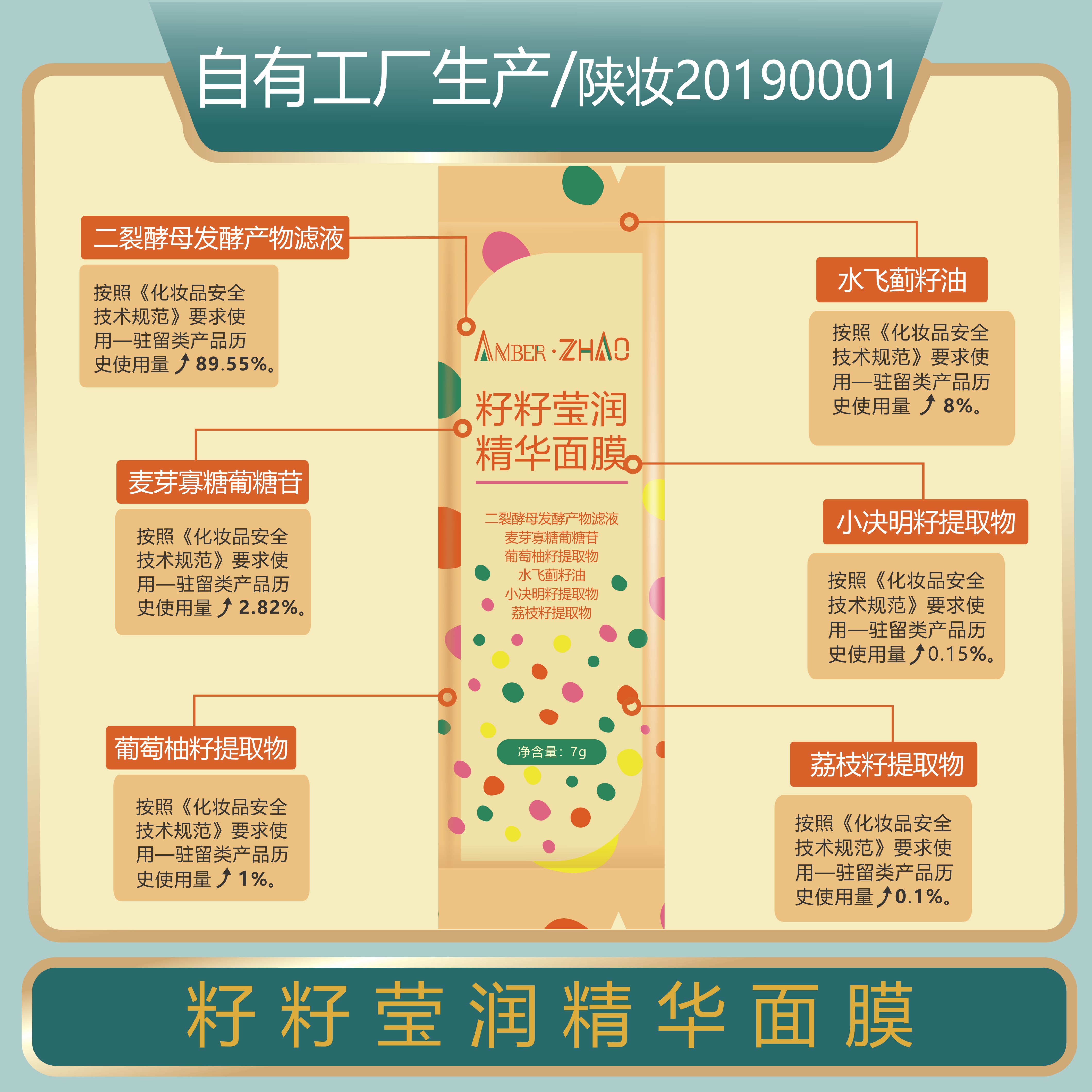 籽籽莹润精华面膜-保湿匀肤涂抹面膜旅行便携